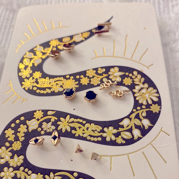 NWT Free People Earrings - Snake Stud Pack - Picture 3 of 9